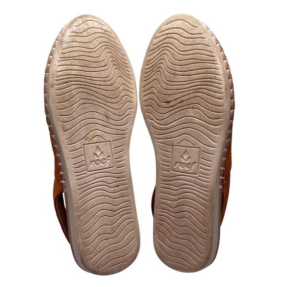 REEF WOMEN'S ESCAPE SLINGBACK PEEP TOE SHOES IN MUSTARD YELLOW - 6 - Picture 4 of 12